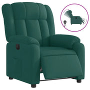 Poltrona | Sedia Relax Elettrica Reclinabile Verde Scuro in Tessuto