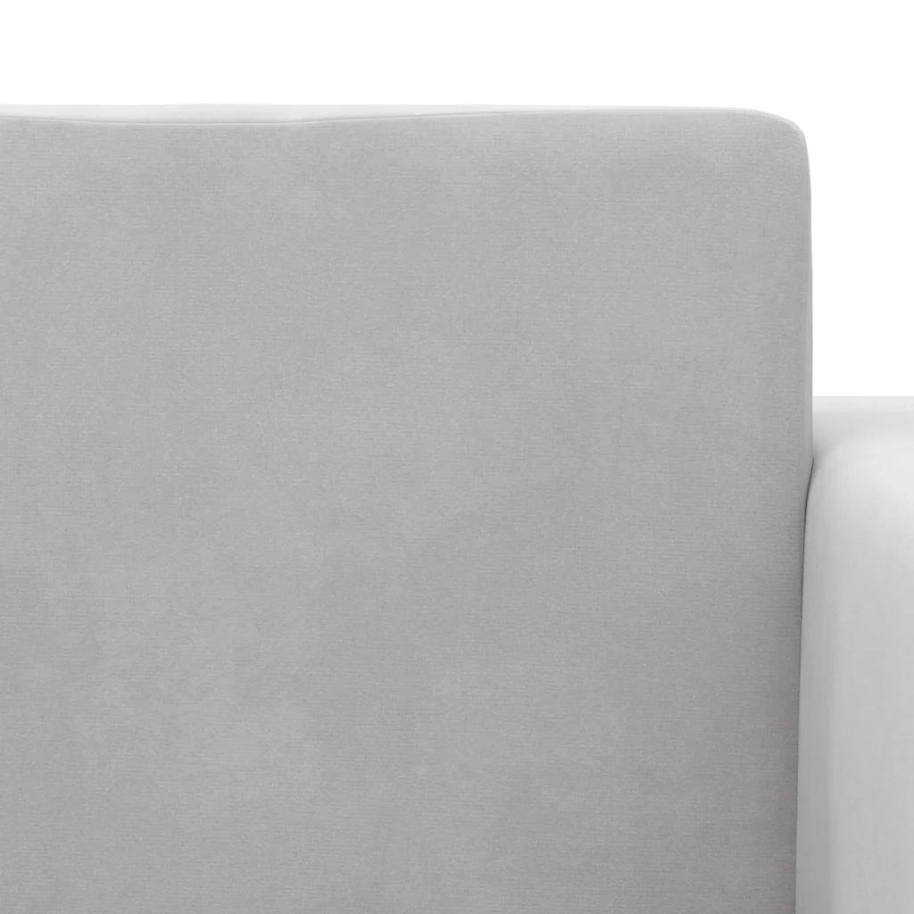 Divano per Bambini Grigio Chiaro in Morbido Peluche