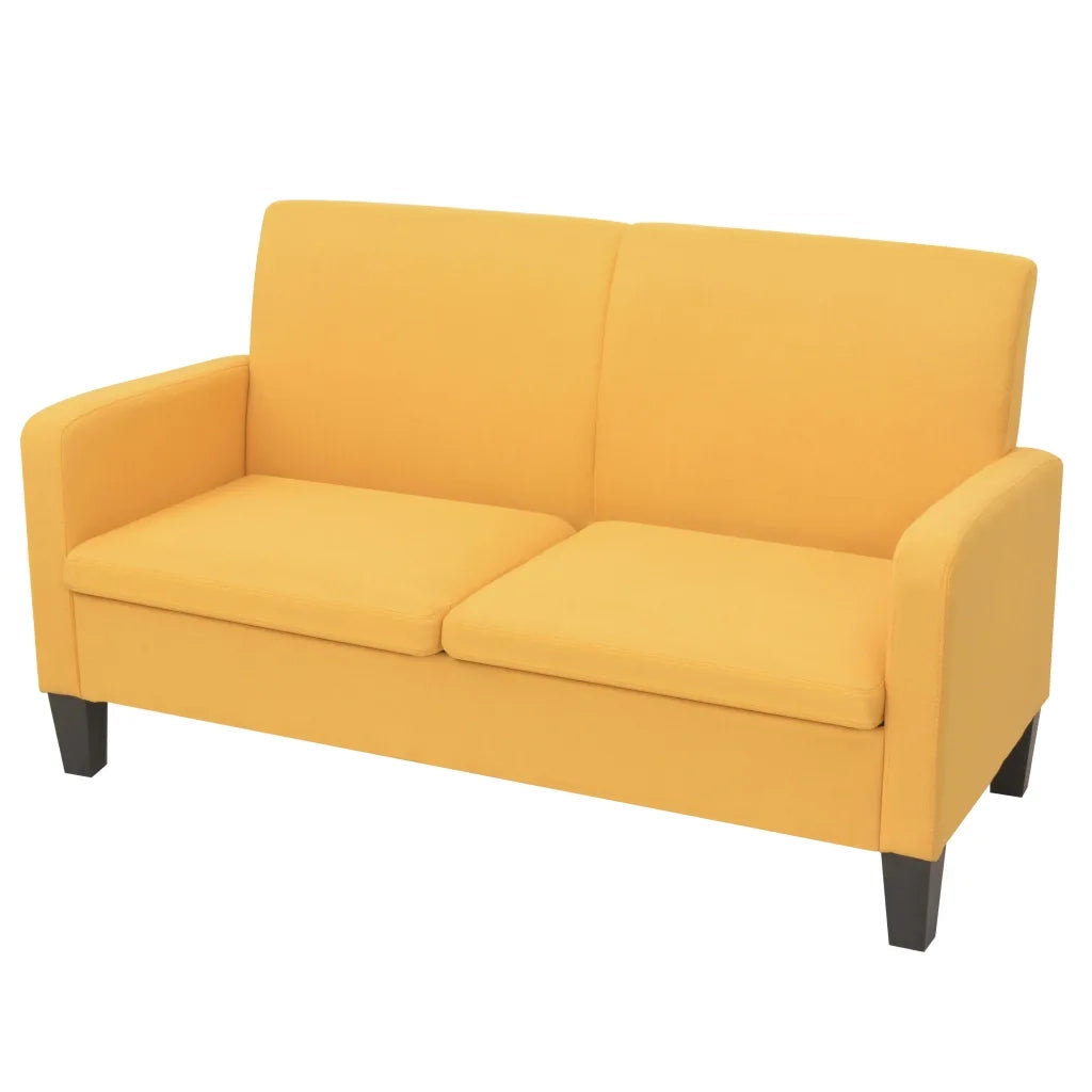 Set Divani 2 pz in Tessuto Giallo 278214