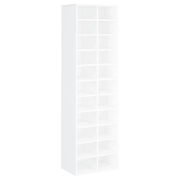Scarpiera mobile contenitore per scarpe mobile per ingresso/corridoio/soggiorno 54 x 34 x 183 cm legno ingegnerizzato bianco 02_0021469