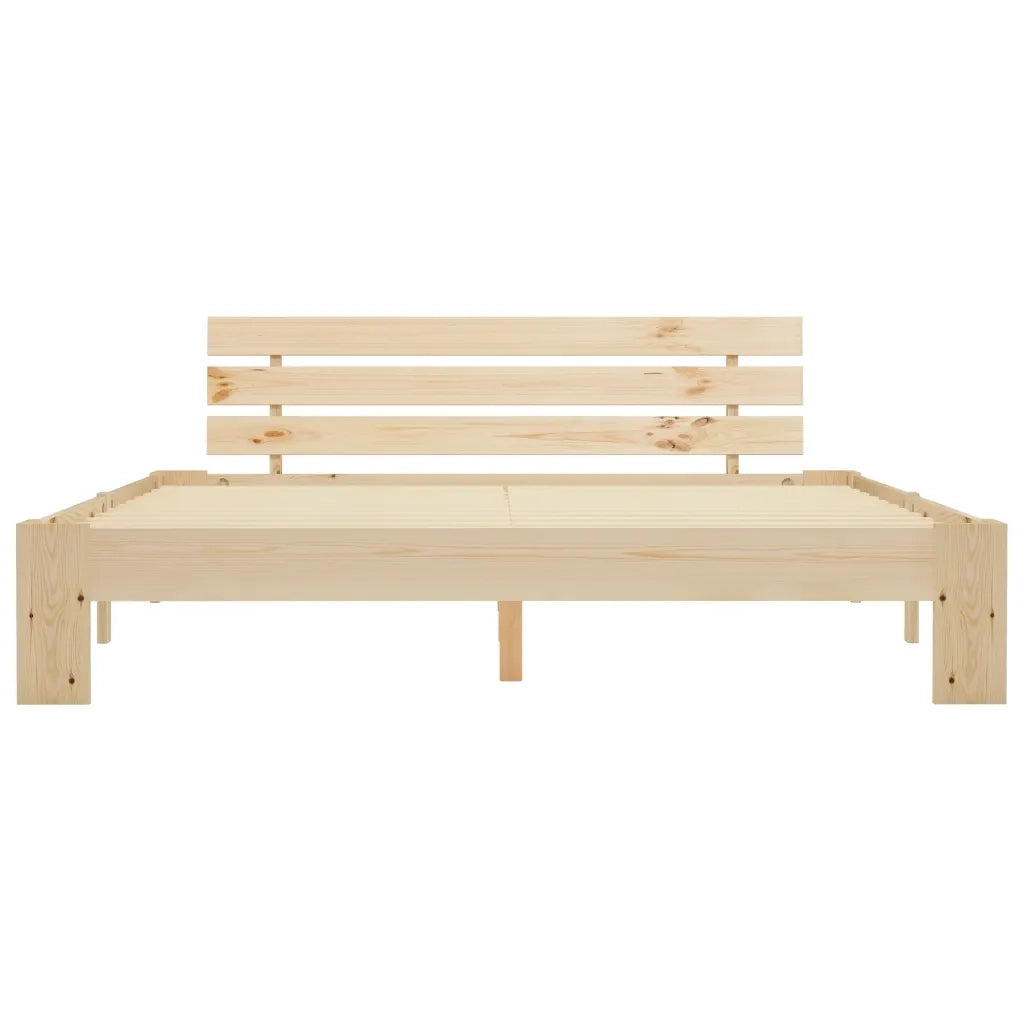 Letto matrimoniale | Letto per adulti | Giroletto senza Materasso 180x200 cm in Legno Massello di Pino
