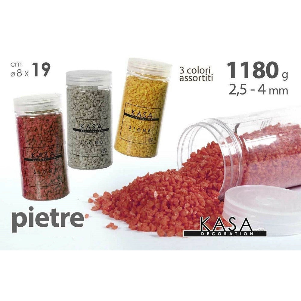 Trade Shop - Pietre Decorative Vaso Piante Decoupage 1180gr Renella Colorate 2,5-4mm 823329 -