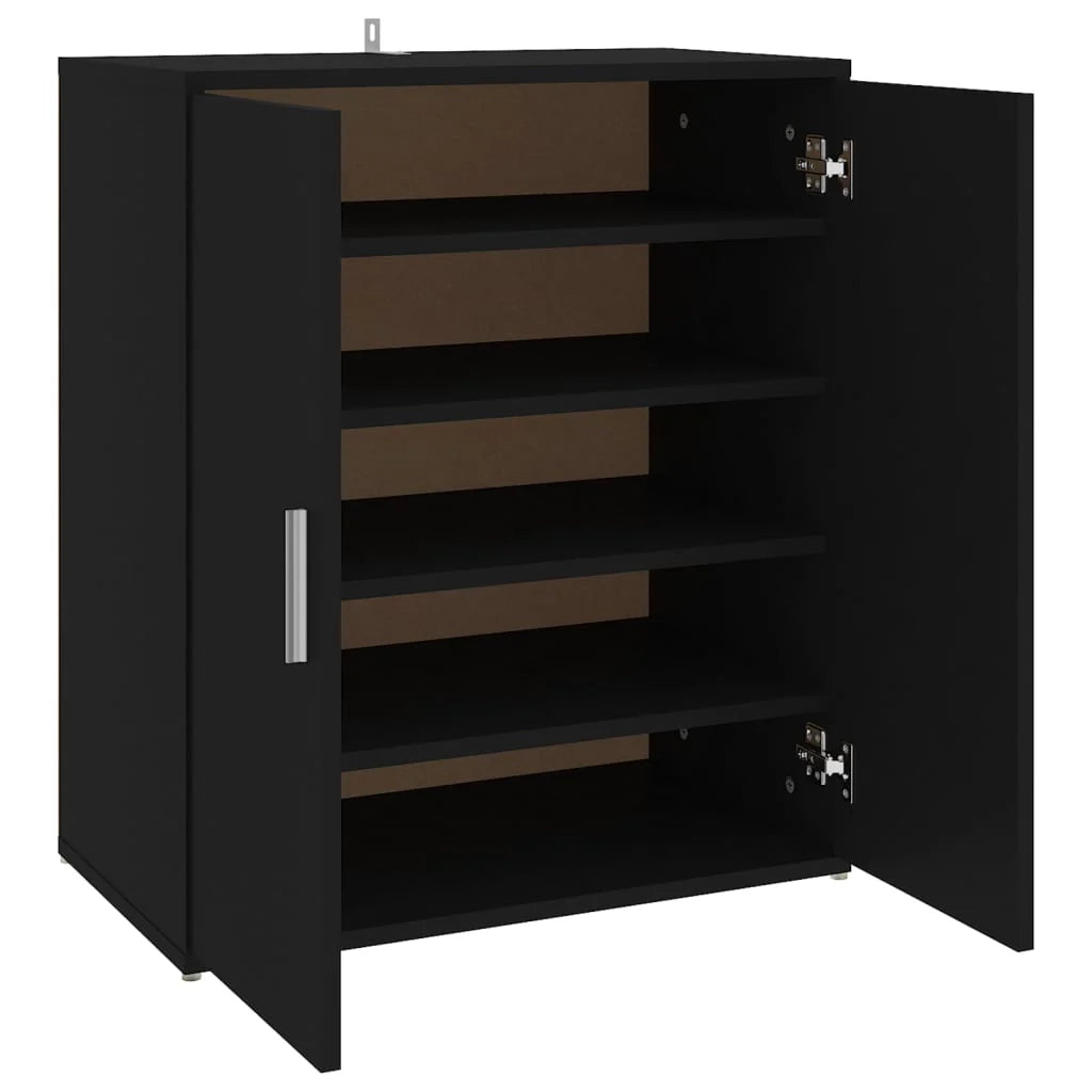Scarpiera mobile contenitore per scarpe mobile per ingresso/corridoio/soggiorno 60 x 35 x 70 cm legno ingegnerizzato nero 02_0022002
