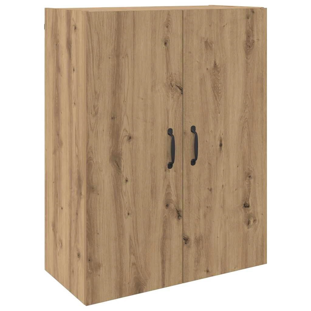 Set di 2 moderni pensili a 4 ante per soggiorno 69,5 x 34 x 90 cm finitura rovere ingegnerizzato realizzati a mano 02_0056056