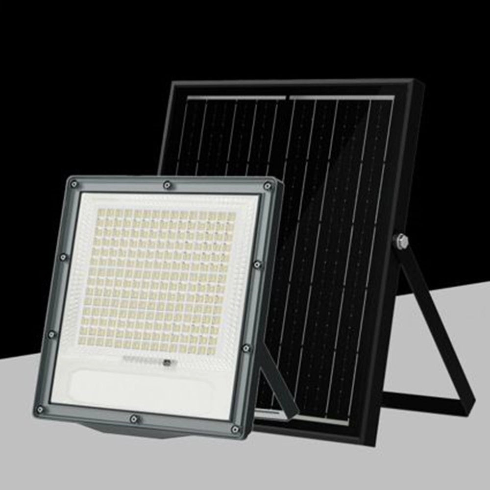 Trade Shop - Faretto Proiettore Con Pannello Solare Led Ip66 200w Luce Selezionabile Cct Sfl516-200w-3c -