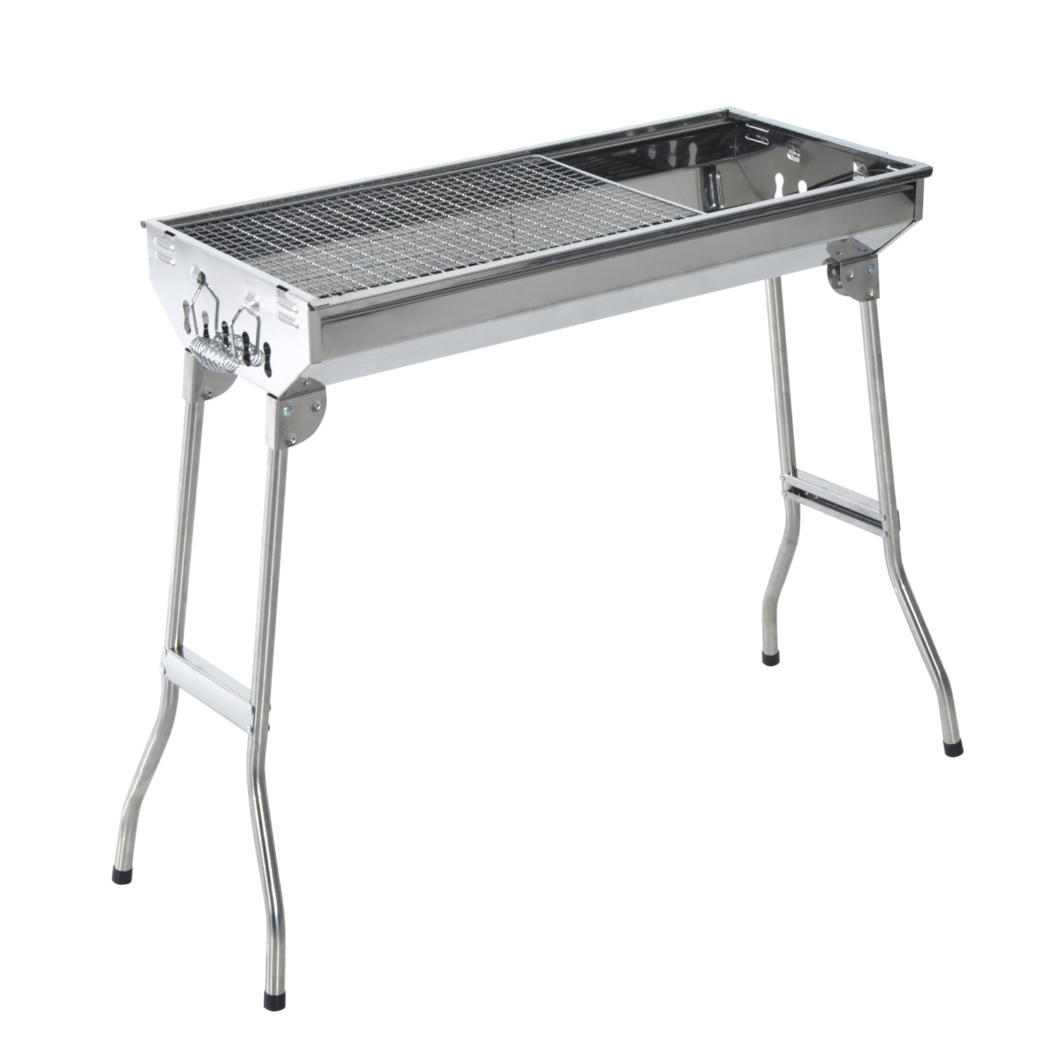 Barbecue a Carbone Carbonella Portatile e Pieghevole in Acciaio Inox