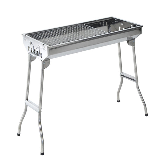 Barbecue a Carbone Carbonella Portatile e Pieghevole in Acciaio Inox