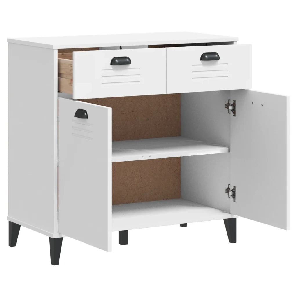 Credenza-Buffet-Armadio da cucina VIKEN Bianca 80x40x80 cm in Legno Multistrato 675053