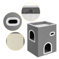 Cuccia Casa per Gatti Verticale Tiragraffi Casetta Animali Domestici 48x37.5x63cm