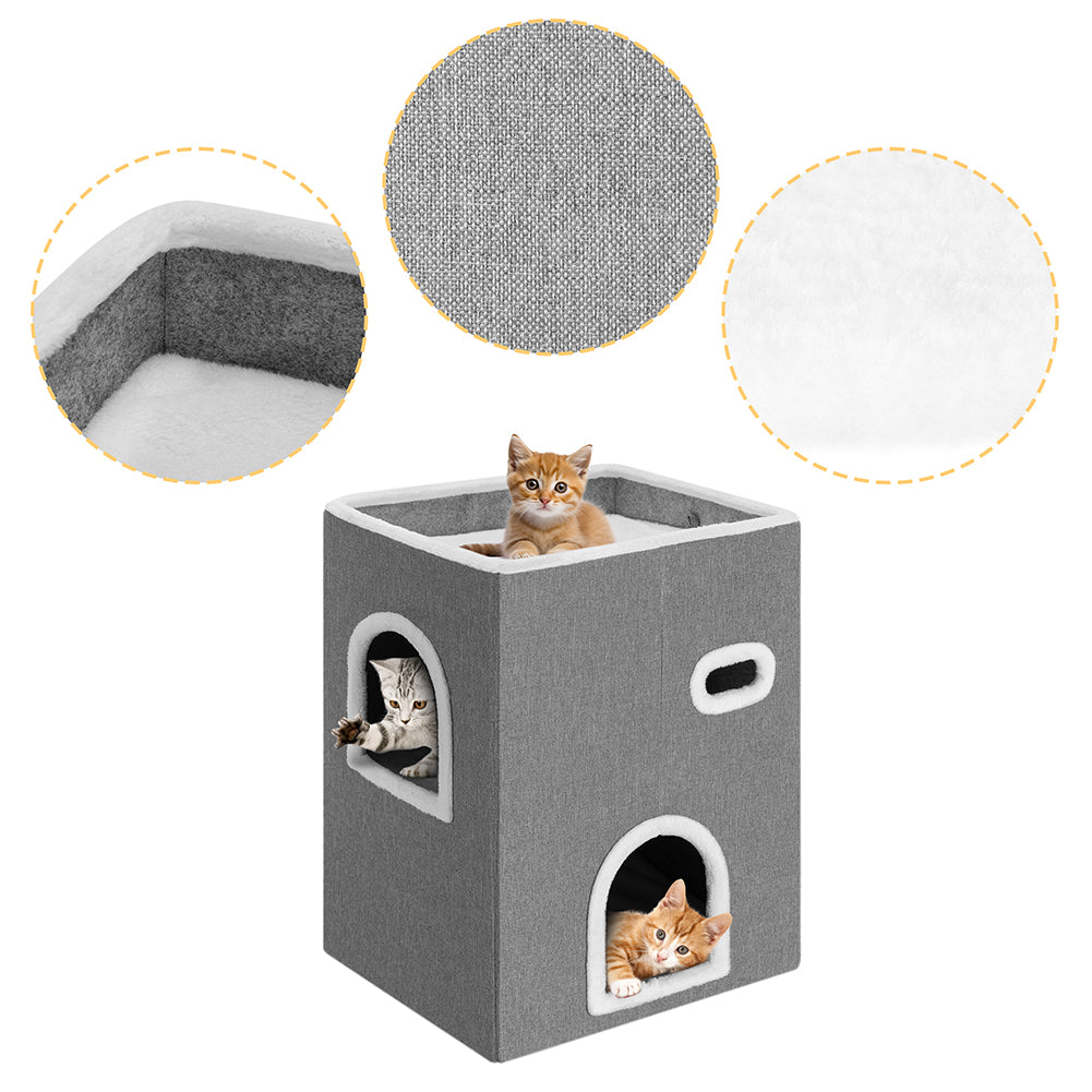 Cuccia Casa per Gatti Verticale Tiragraffi Casetta Animali Domestici 48x37.5x63cm