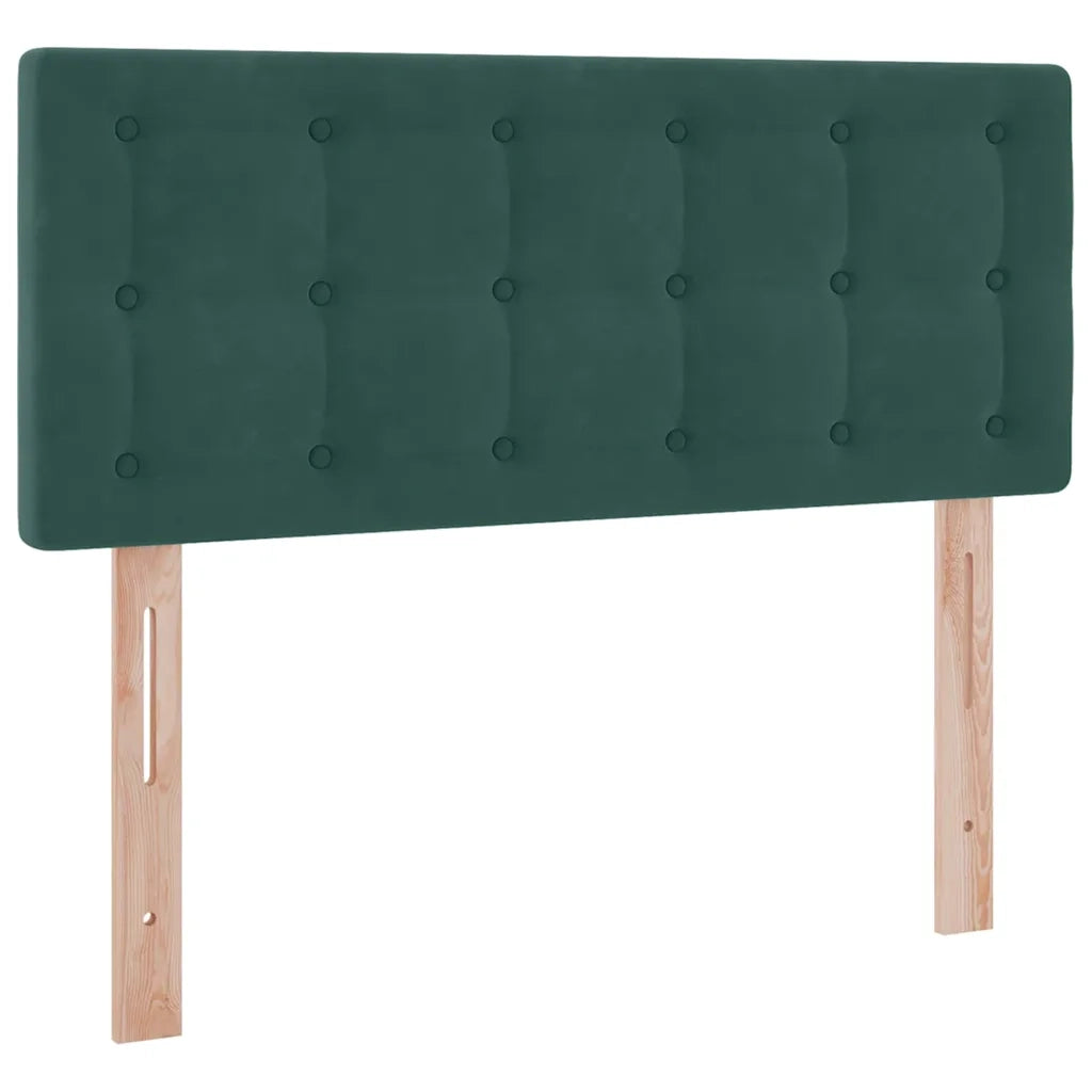 Letto con contenitore e LED Verde Scuro 120 x 200 cm Velluto 3371508