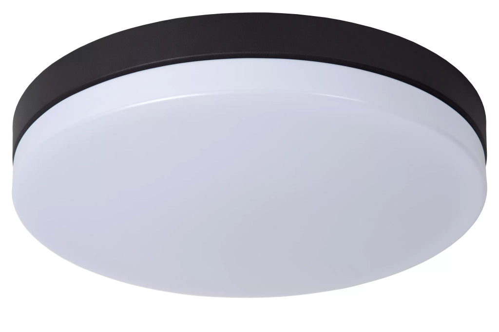 Plafoniera bagno LED 36W 40cm rotonda nera Lucide Biskit