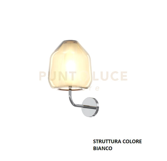APPLIQUE BIANCO VETRO BETA AMBRA 1176BI-A BETA-AM