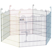 Recinto per Cani 6 Pannelli Ø120x60 cm in Metallo Multicolore