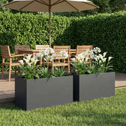 Vaso da giardino 2 pz Antracite 80 x 50 x 50 cm 8005265