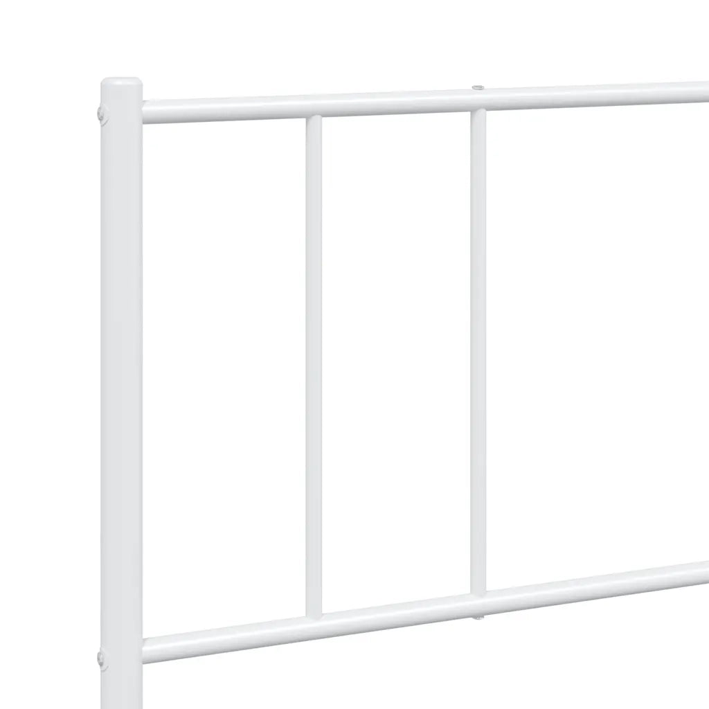 Giroletto con Testiera-Struttura Letto con testiera Metallo Bianco 180x200 cm 958326