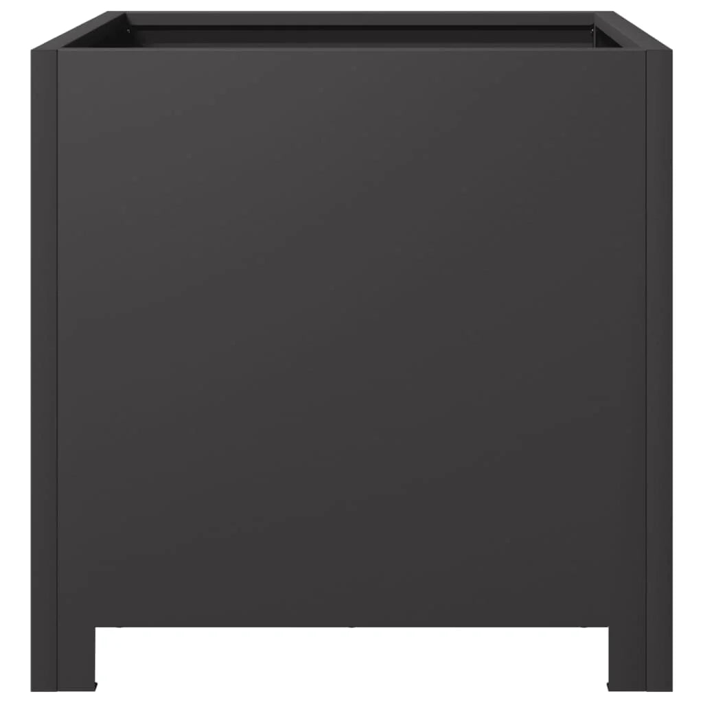 Fioriera rialzata per piante fiori terrazza giardino 40 x 40 x 40 cm acciaio nero 02_0037542
