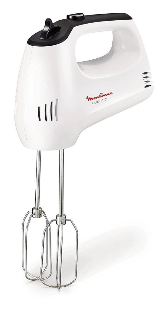 Moulinex HM3101 Quick Mix Sbattitore Elettrico con Fruste e Ganci Impastatori, 300W