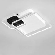 Trade Shop - Plafoniera Led 35 W 3 Quadrati Bianco Nero Lampadario Soffitto Luce Fredda 70821 -