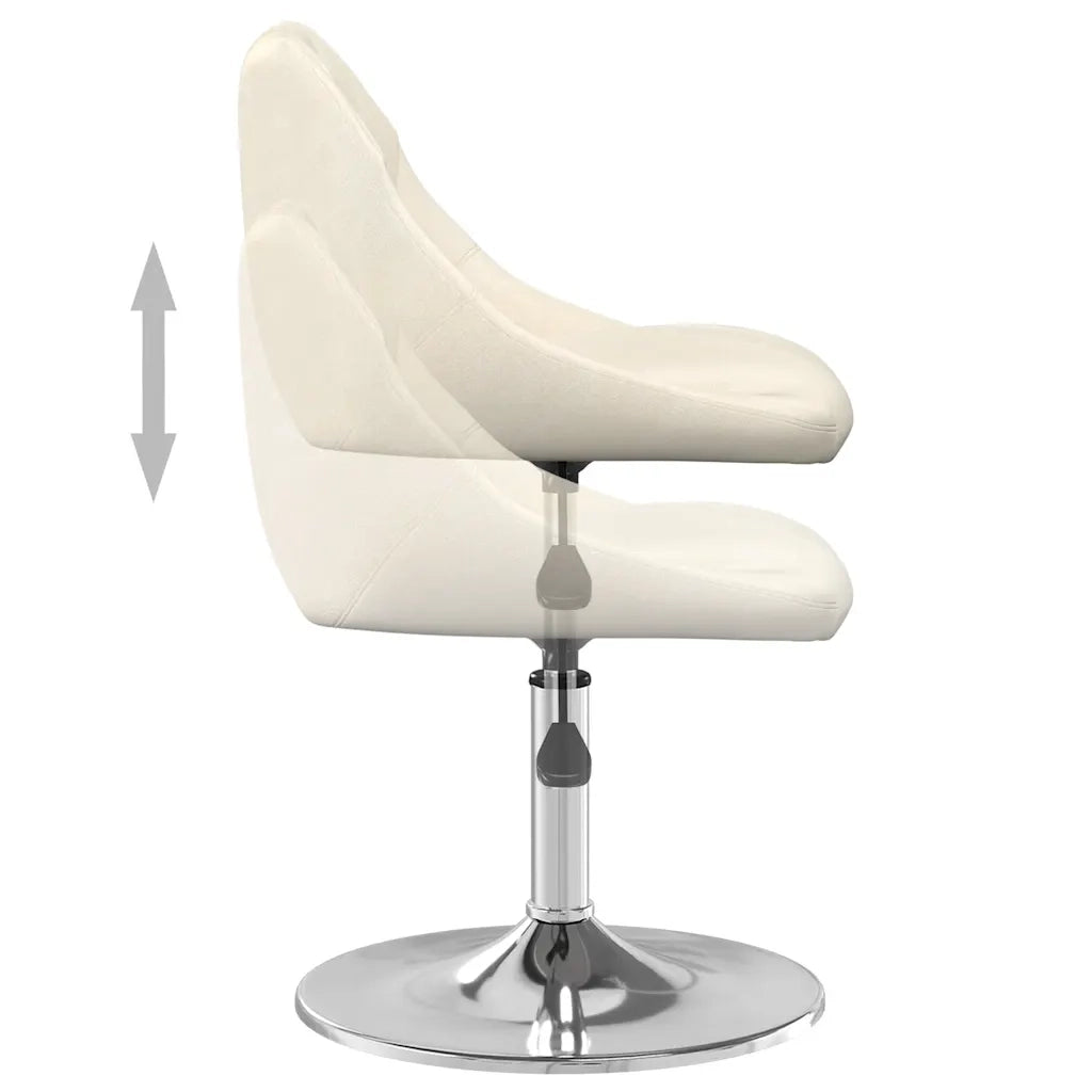 Sedie da Pranzo Girevoli 2 pz Crema in Velluto 335282