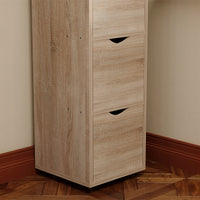 Armadio a colonna con cassetti rustico rovere comò verticale stretto capiente loft