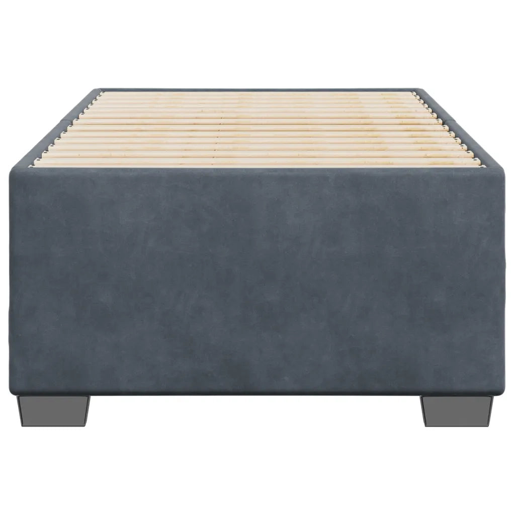 Giroletto senza Materasso Grigio Scuro 90x190 cm Velluto 3284602