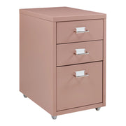 Mobiletto per ufficio mobile contenitore su ruote acciaio 48 x 28 x 41 cm marrone chiaro 03_0009120
