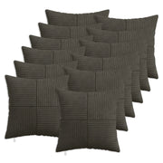 Federa 12 pcs ALMELO Antracite 45 x 45 cm corduroy 914769