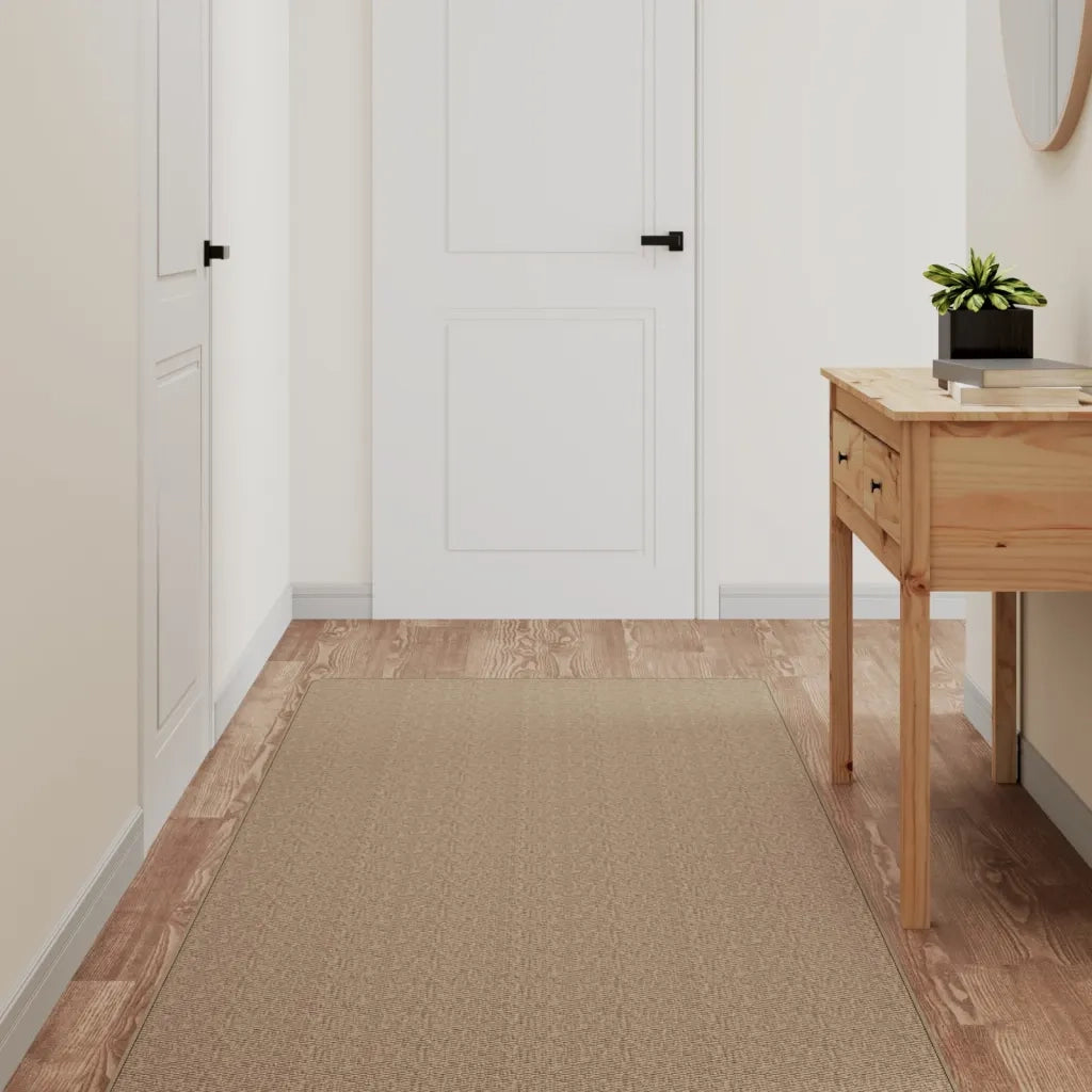 Tappeto del soggiorno | Tappeto Corsia Aspetto Sisal Sabbia 80x300 cm