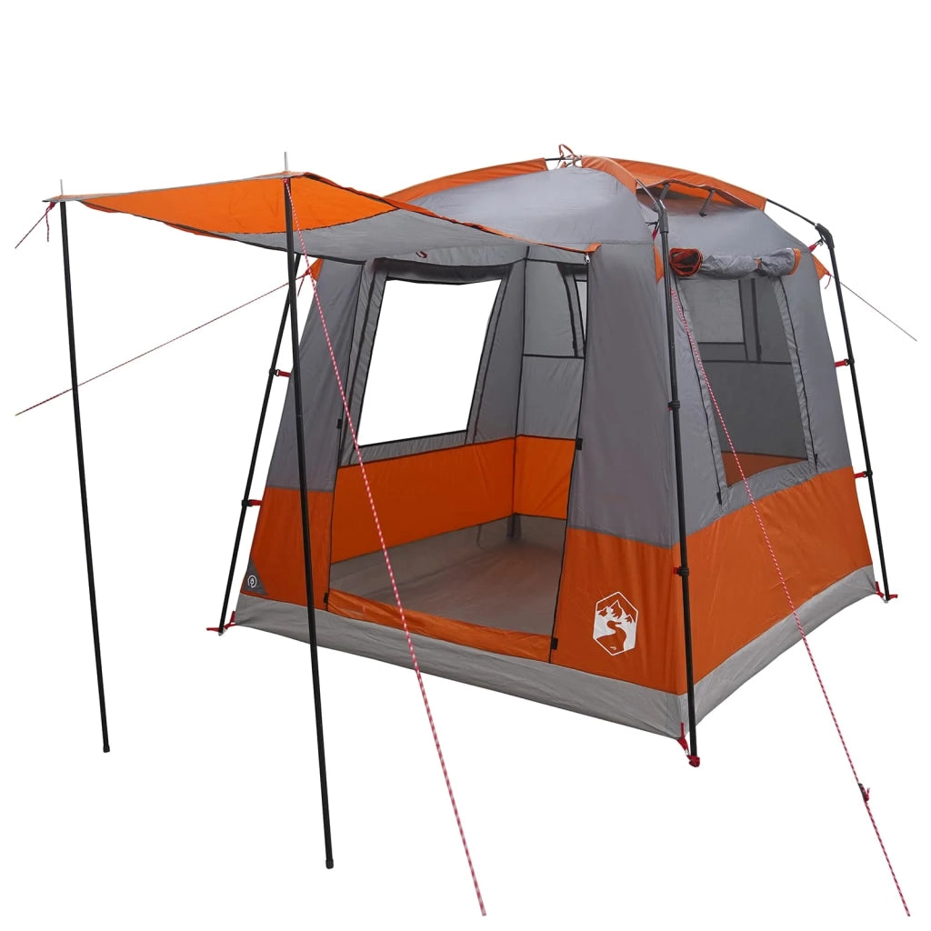 Tenda Party Grigio e arancione 4 persone 42017447