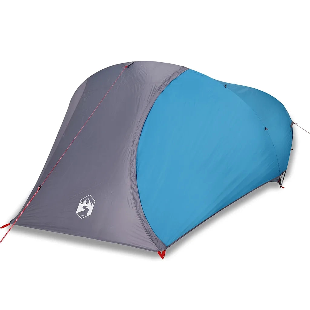 Tenda da Campeggio a Cupola per 4 Persone-Tenda per Escursionismo Blu Impermeabile 181371