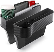 Organizzatore per auto multifunzionale - 2 pezzi - Nero - Contenitore per bicchieri - Caricabatterie USB - Adatto a qualsiasi auto