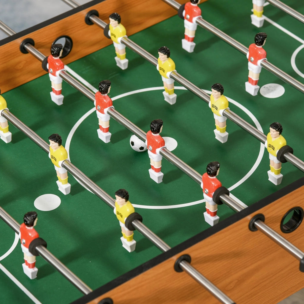 EasyComfort Calcio Balilla Professionale per Adulti e Famiglia, Tavolo Calciobalilla per Adulti, Tavolo da Biliardo Billiardino con 2 Palline, Segnapunti e 22 Giocatori, 122x61x80.7cm