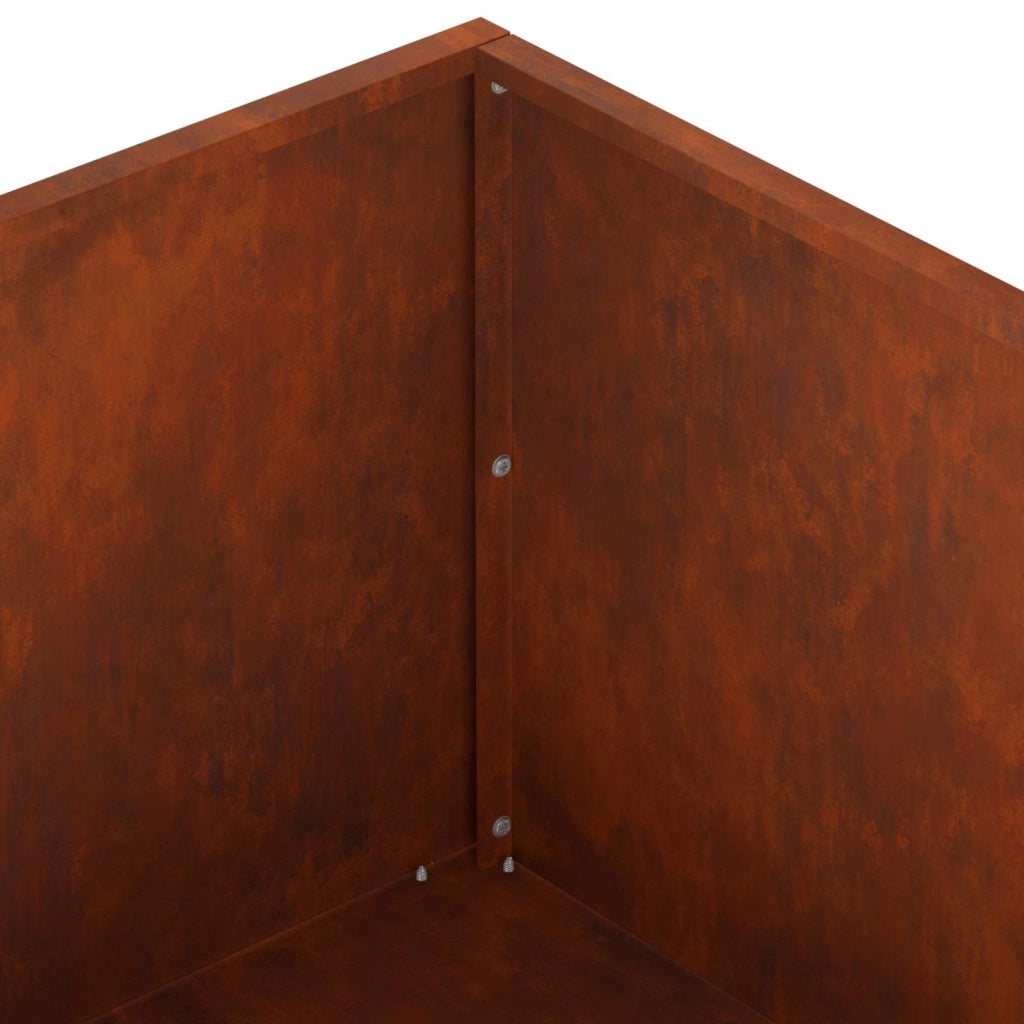 Vaso da giardino 2 pz Ruggine 40 x 40 x 20 cm Acciaio Corten 8004993