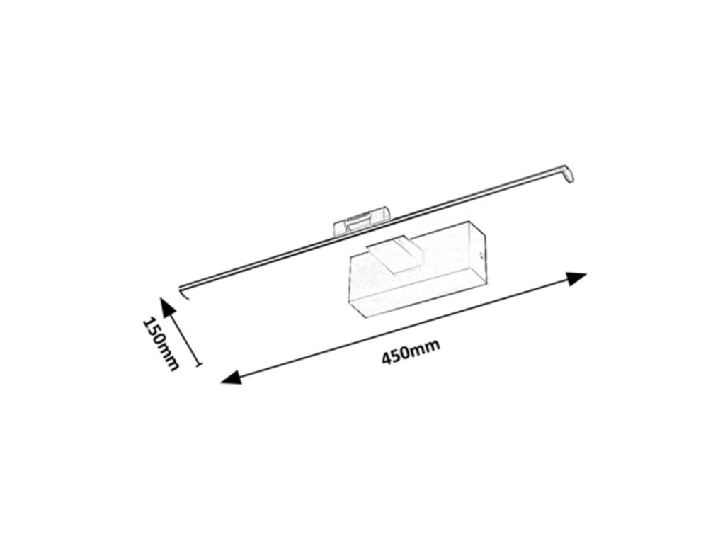 Applique LED quadri/specchio Gaten Rabalux nera 8W 3000K