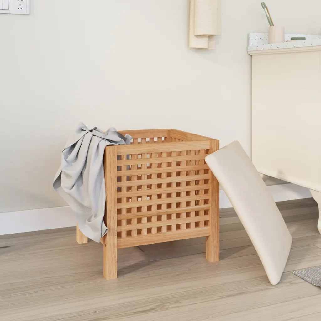 Sgabello da Bagno 48x47,5x52 cm in Legno Massello di Noce 350350