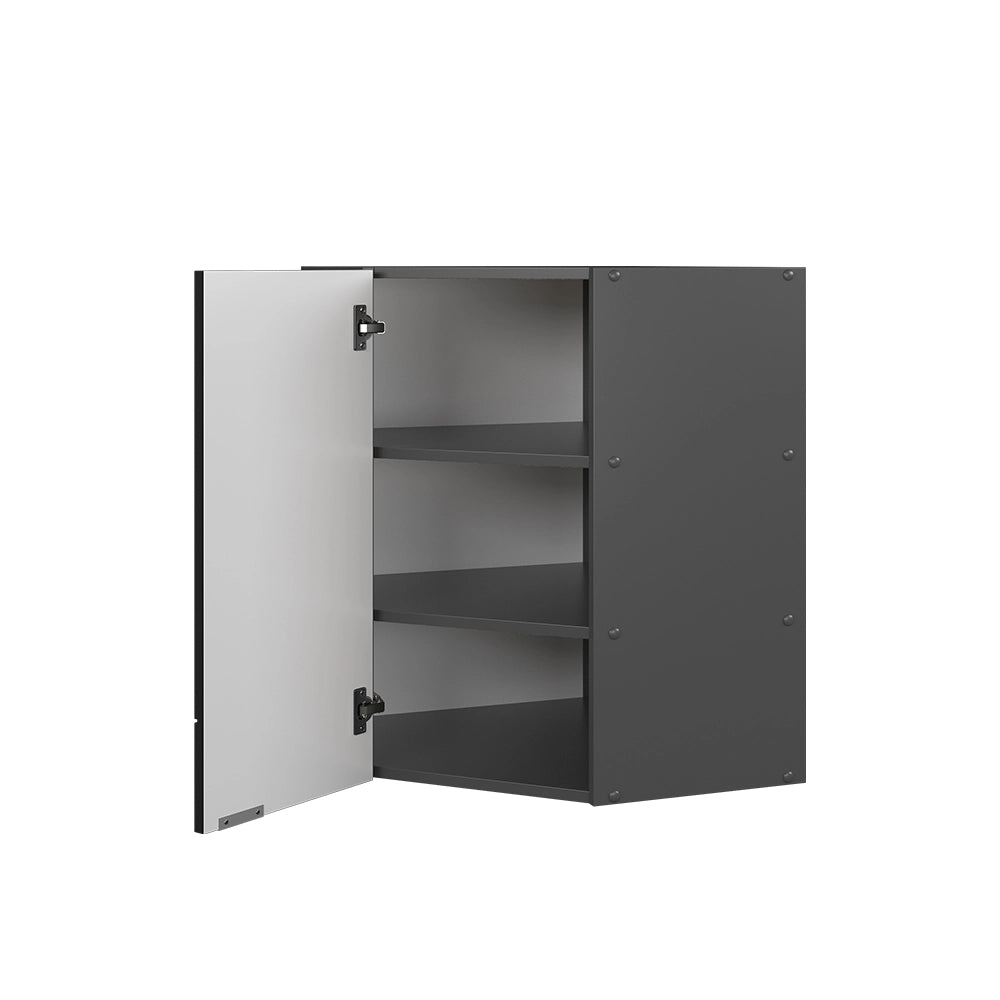 Vicco Mobile angolare da cucina Nero a righe 57 cm