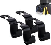 Supporti per sedili per bambini - set da 4 - cassetti per contenere oggetti - modello universale - adatto per borse - portafogli - giacche - veicoli universali - modello S nero