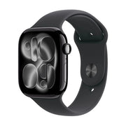 Aw s11 gps 46mm jet black aluminium case with black sport band - s/m - MEUW4QL/A
