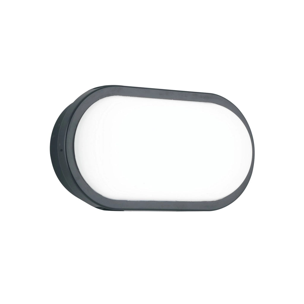 PLAFONIERA LED SHELLY ANTRACITE OVALE 20W 2500LM CCT 3000K / 4000K IP65 17,6X8X27,1CM
