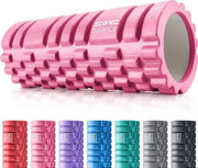 Foamroller strutturato per massaggi e terapia dei punti di attivazione per fitness - grigio