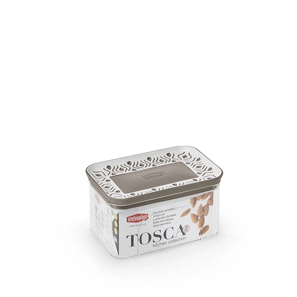 BARATTOLO RETTANGOLARE 'TOSCA' bianco/tortora  - STEFANPLAST