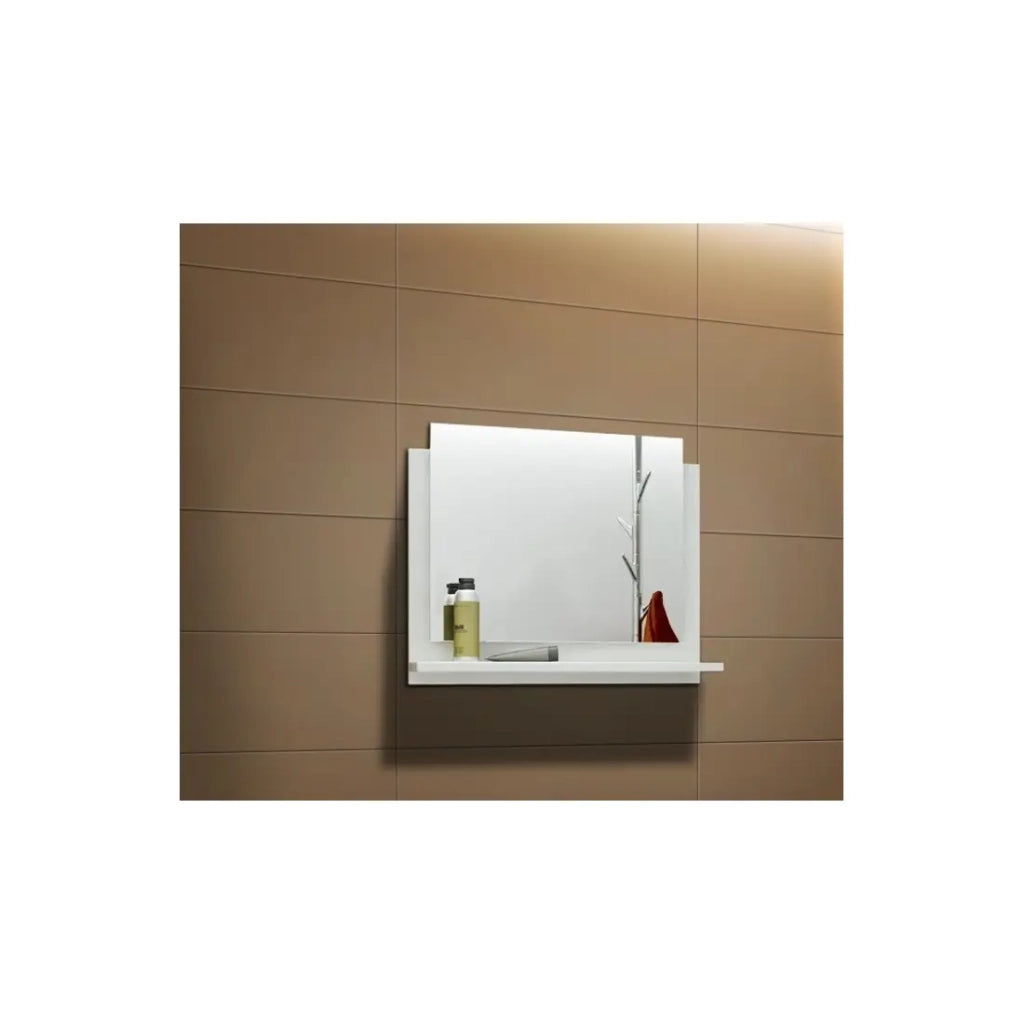 Set di mobili da bagno collezione BIRD, colori bianco opaco e lucido con una colonna