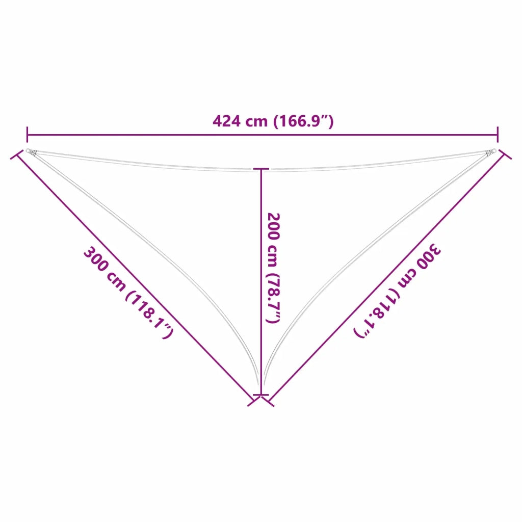 Vela Parasole | Telo Ombra | Vela da ombra solare Grigio chiaro e bianco 3 x 3 x 4,24 m