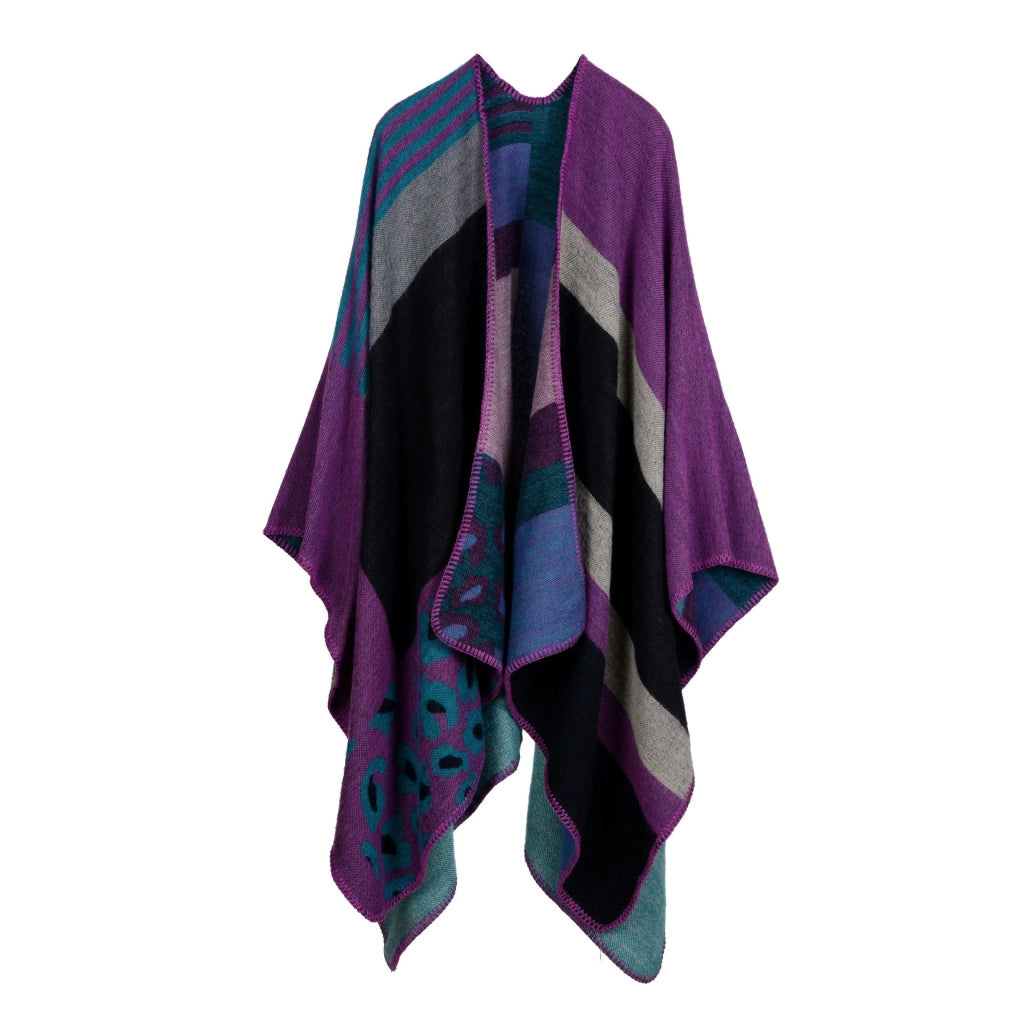 Mantella/sciarpa da donna in cashmere caldo per autunno/inverno con spacchi - Sciarpa alla moda