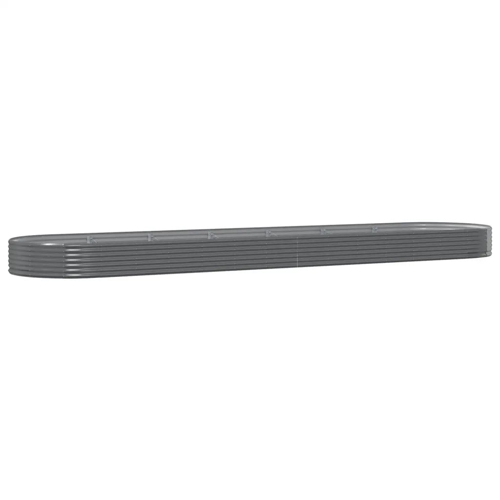 Vaso Giardino Acciaio Verniciato a Polvere 600x140x36 cm Grigio cod mxl 66632