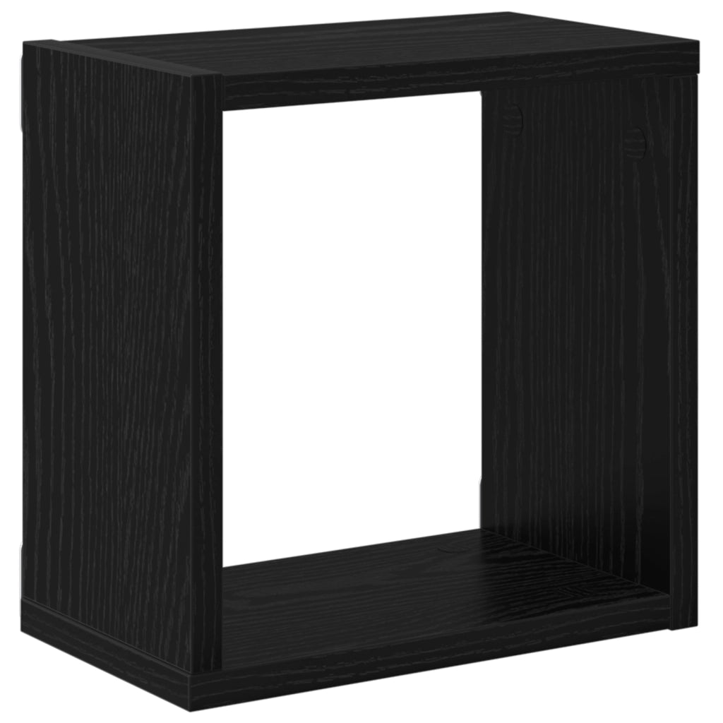 Mensole a Parete Rovere Nero MDF 26 x 15 x 26 cm Mensole a Parete