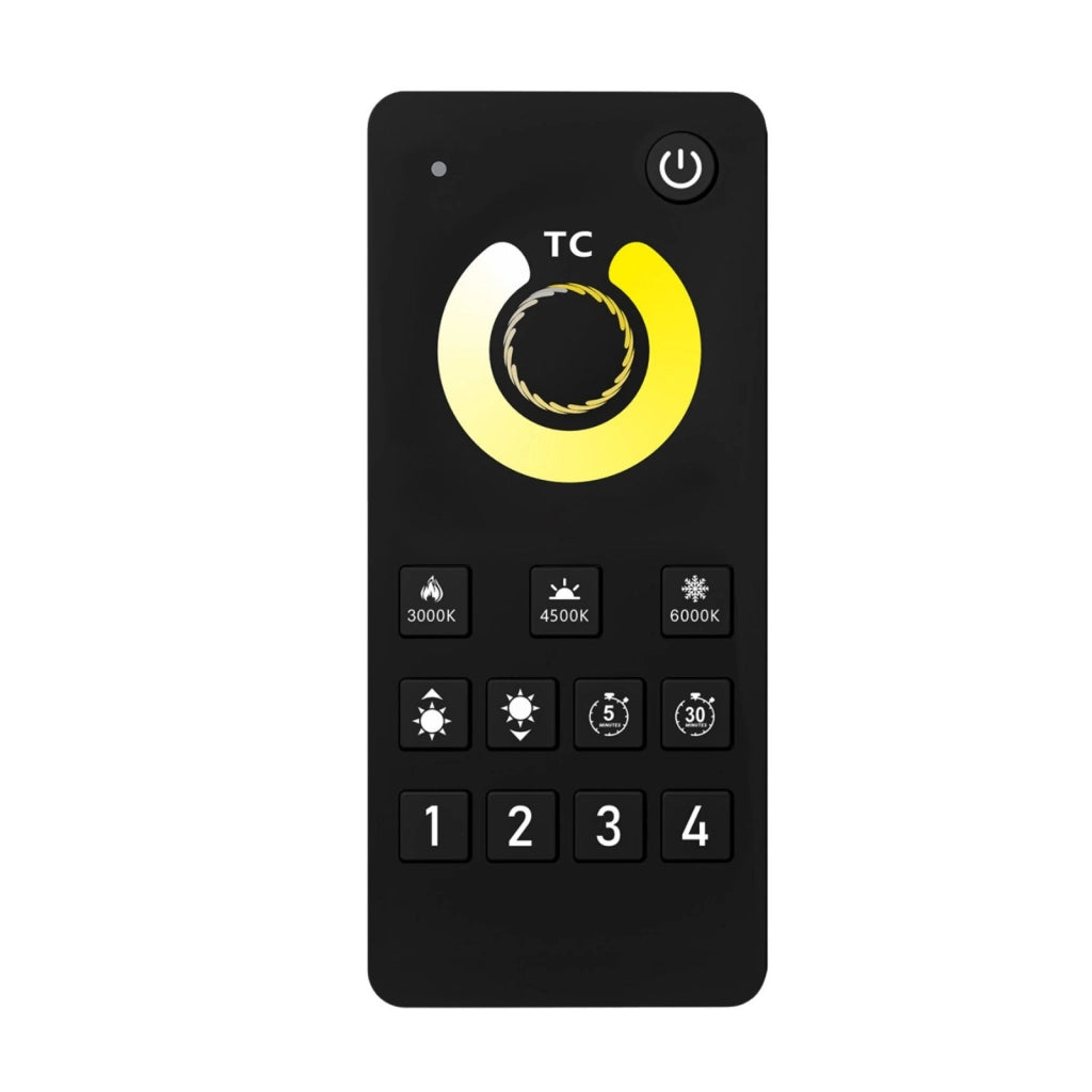 Telecomando RF 2.4G Per Centralina Controller CCT RF 2.4G   3V Con Pile AAA (Escluso)  2 Canali CCT CLC102W Nero