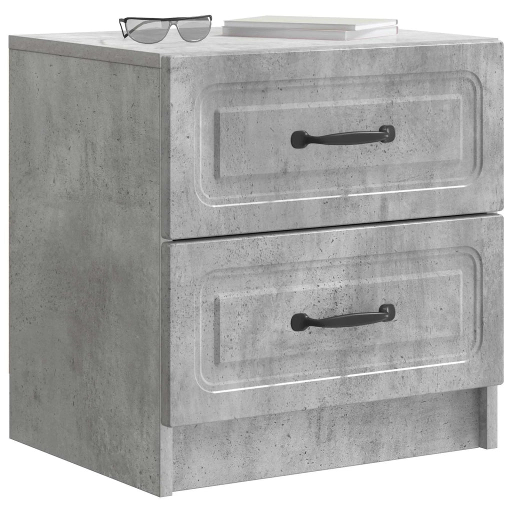 Armadio da Notte 2 pcs Grigio Cemento 43 x 34,5 x 44,5 cm 895682