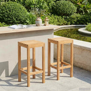 Sgabello da bar 2 pcs Naturale 35 x 35 x 75 cm